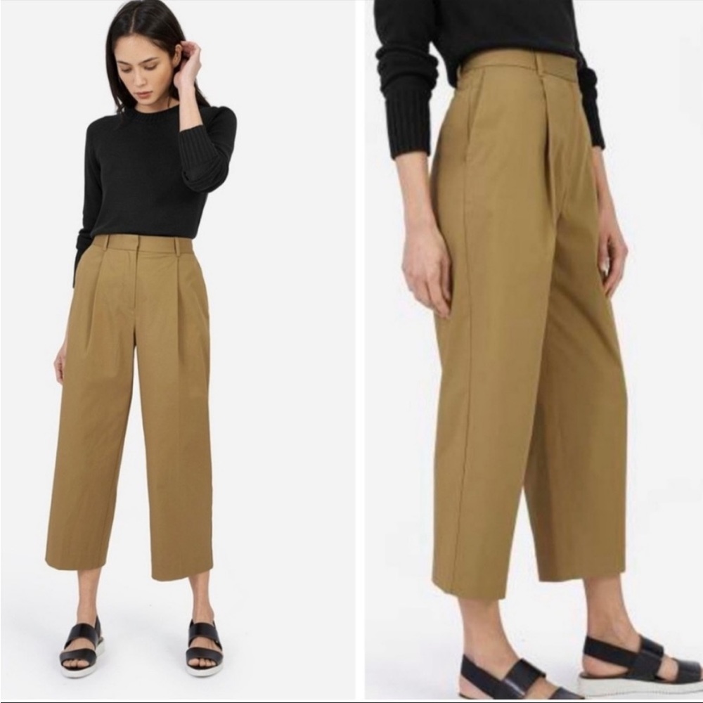 Everlane Twill Crop Pant in Ochre Brown Size 0